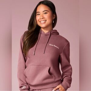 Rare Beauty Selena Gomez Oversized Hoodie Small Purple Pullover Embroider Lounge